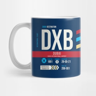 Dubai (DXB) Airport Code Baggage Tag C Mug